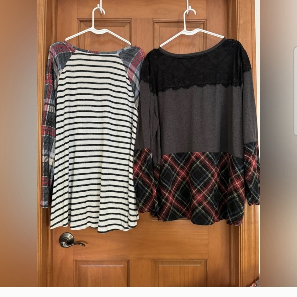 Plaid and Solid Women Sweater Collection